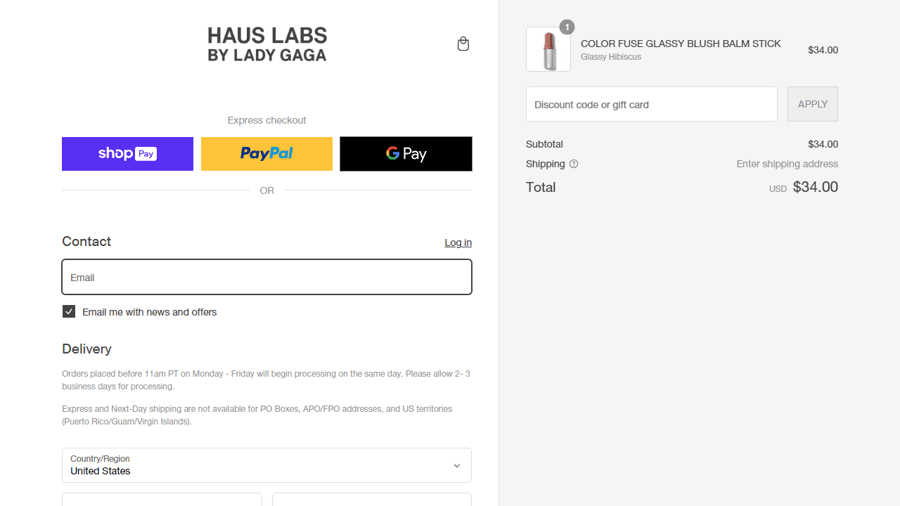 How to apply Haus Labs coupon code